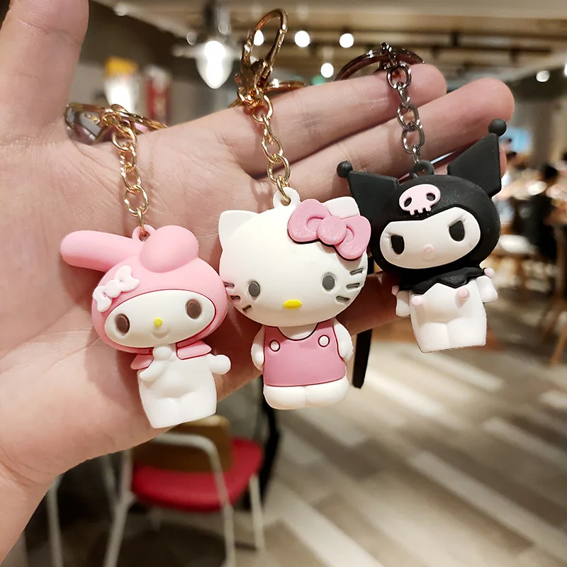 Hello Kitty Cinnamon Dog Anime Keychain Doll My Melody Key Chains