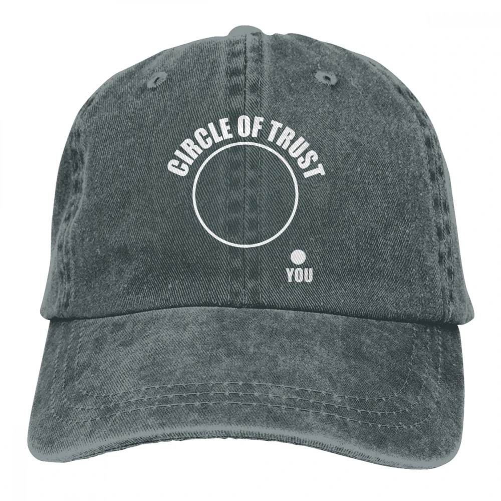 Круглые Trust Casquette черные унисекс Мужские Женские джинсовые бейсболка с ремешком кепки Регулируемый Гольф папа шляпа