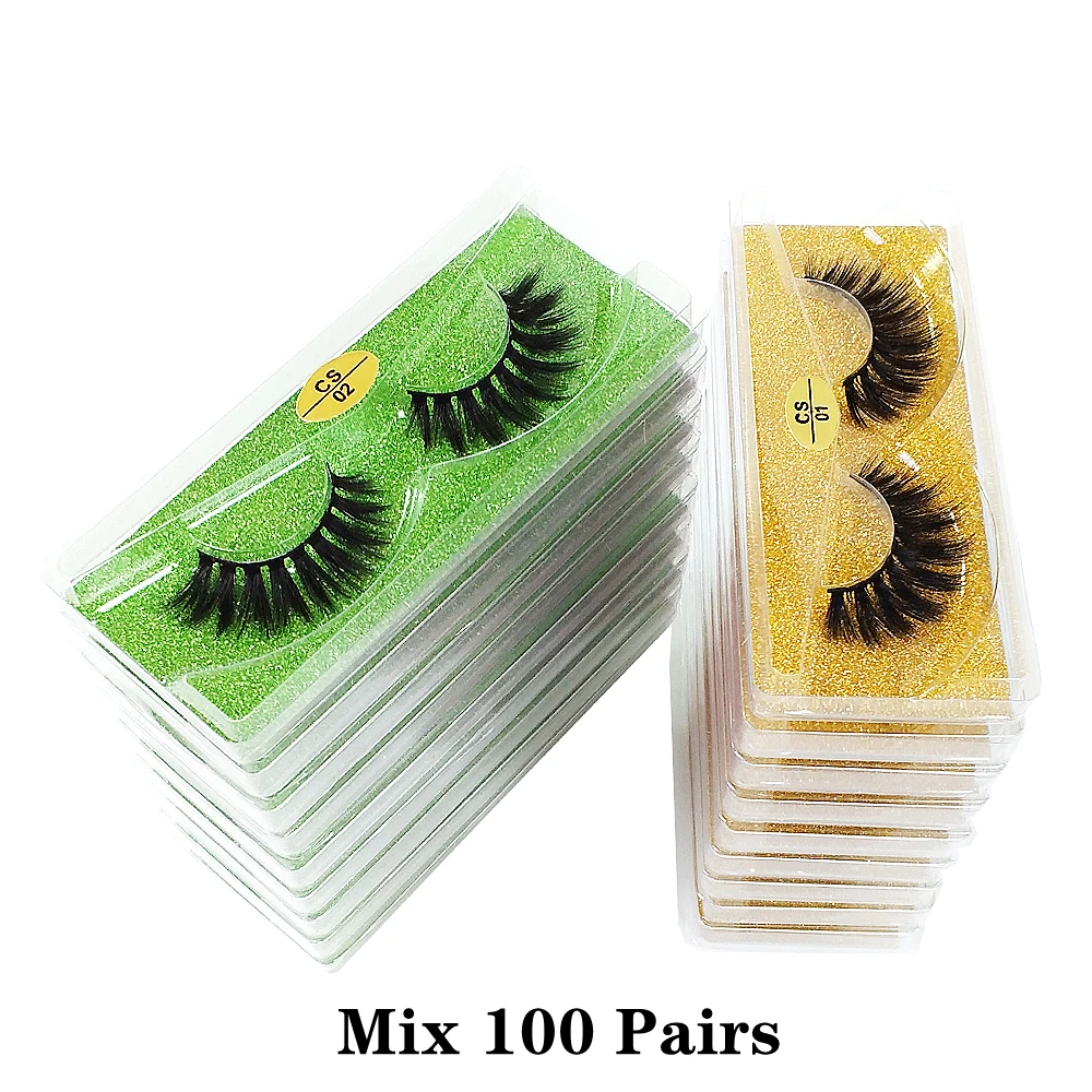 

Mink Lashes Wholesale 30/50/100 Pairs 3d Mink Eyelashes Vendors Natural False Eyelashes Pack Makeup Fake Eyelashes Bulk Items