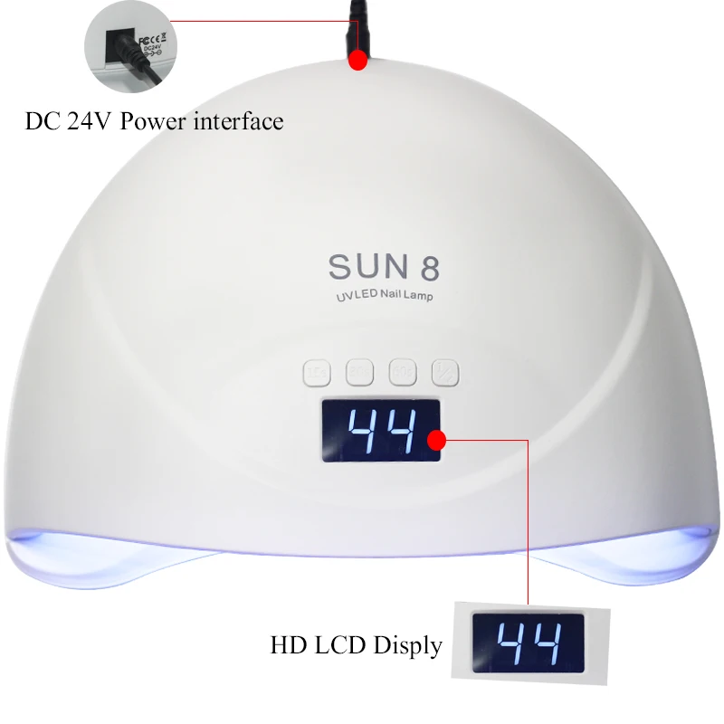 SUN8 УФ светодиодный Сушилка для ногтей 84 Вт Гель-лак отверждаемая лампа с нижней смарт-синхронизации ЖК-дисплей быстросохнущая лампа для ногтей маникюрные инструменты