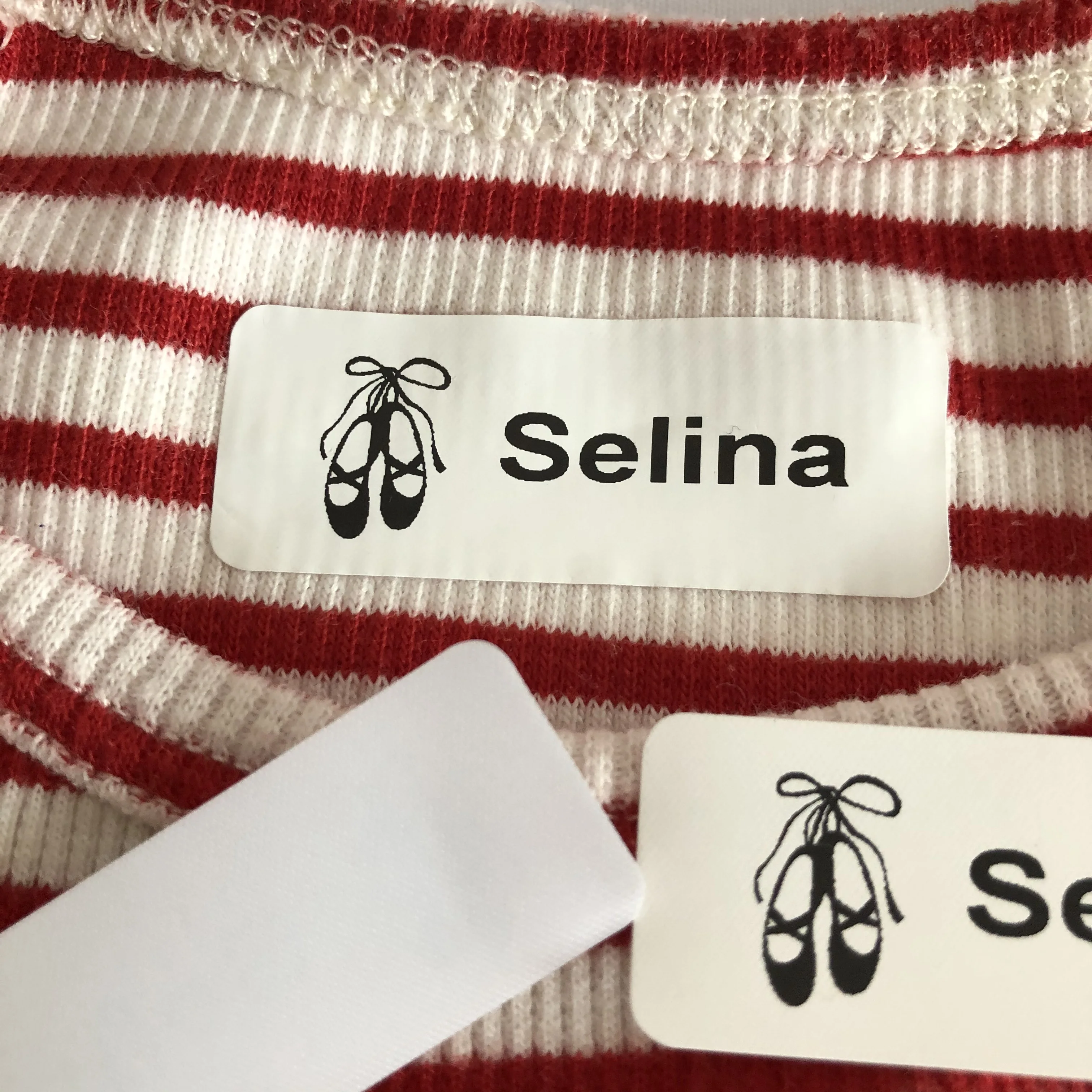 Personalised labels for children's clothes