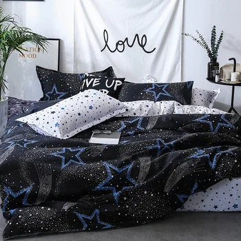 

Lychee Nordic Bedding Set Modern Polyester Duvet Cover Bed Sheet Pillowcase Bedclothes 4pcs/Set High Quality Home Bed Sets