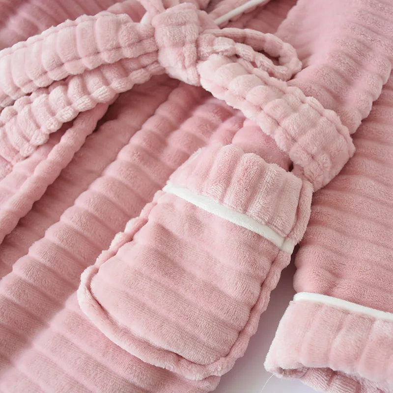 Зимние халаты для пар фланелевые качественные утолщенные коралловые бархатные женские и мужские кимоно халаты мягкий теплый халат с длинными рукавами