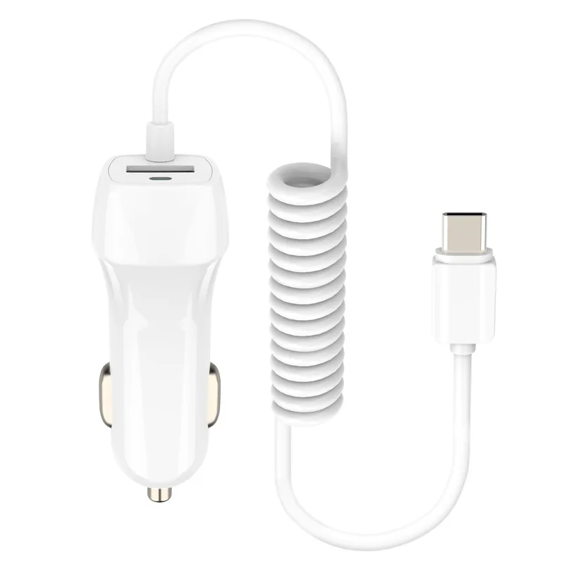 White Type C Весна USB2.1A кабель для IPhone X 8 7 6 6s Plus huawei IPhone зарядное устройство кабель передачи данных для быстрой зарядки USB для автомобиля стиль хранения провода - Тип штекера: White Type C