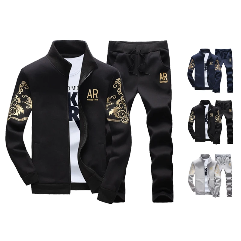 US Size Outfit Brand Tracksuit Set 2 Piece Zipper Sweatshirt + Sweatpants Sweat Suit Set Casual Autumn Tracksuit Men Outfit 2020 US Size Outfit Brand Tracksuit Set 2 Piece Zipper Sweatshirt + Sweatpants Sweat Suit Set Casual Autumn Tracksuit Men Outfit 2020