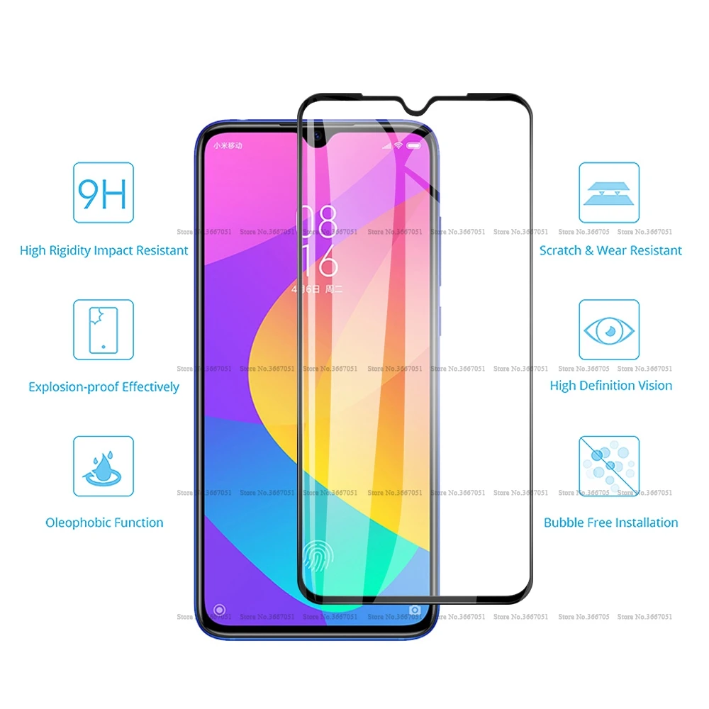 Полностью наклеиваемая поверхность Экран протектор для Xiaomi mi 9 Honor 8 Lite SE 9T Pro A3 CC9
