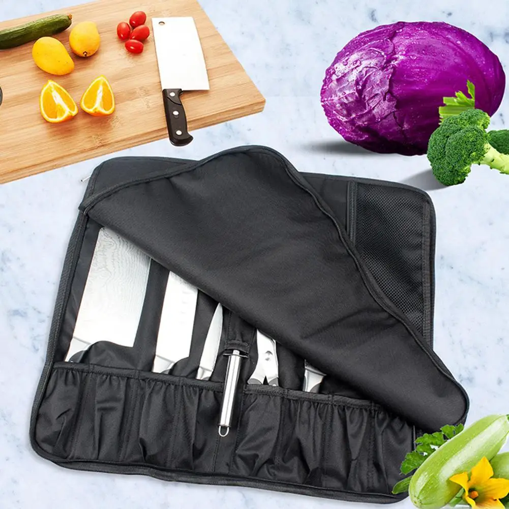

Multifunctional Oxford Cloth Chef Cutter Bag Zipped Pouch Name Card Holder (8+ Slots) (Bag Only)