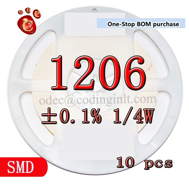 SMD 1206 10KΩ ±0.1% 1/4W High precision film resistors 10PCS/LOT 10pcs echu1h682gx5 metallized film cpacitor 6800pf 50vdc 2% pps film 1206 6 8nf echu1h682jx5 0 0068uf cbb polyester capacitor