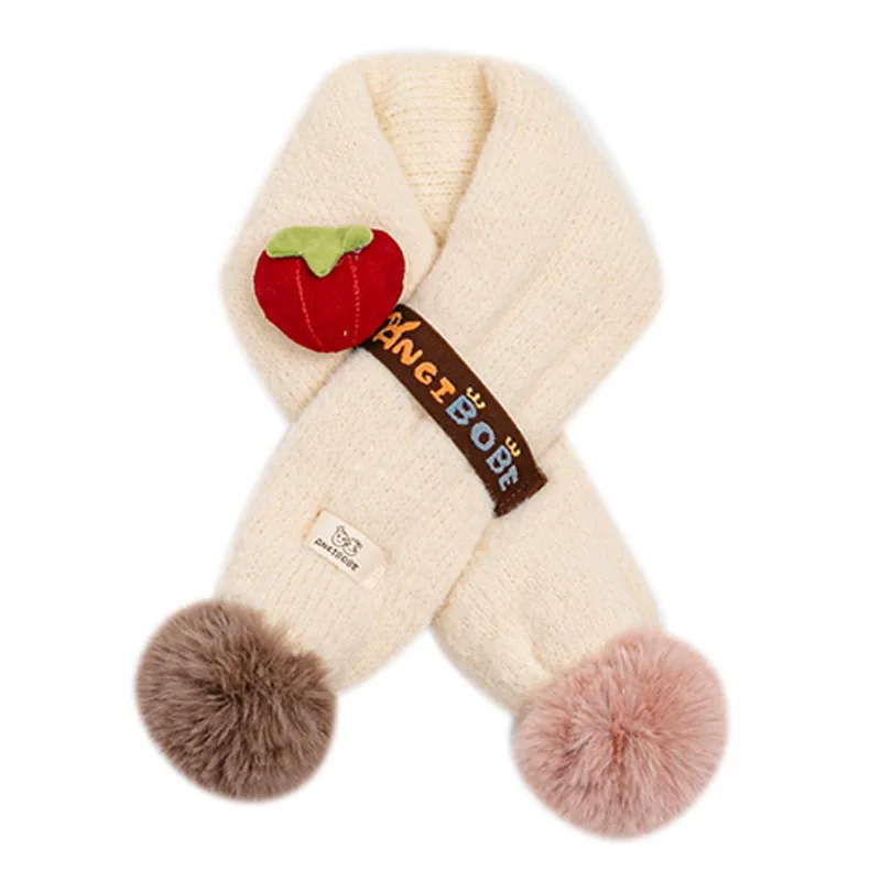 Детский зимний теплый милый мультяшный шарф, теплый шарф для шеи, модный шарф для холодной погоды для маленьких мальчиков и девочек