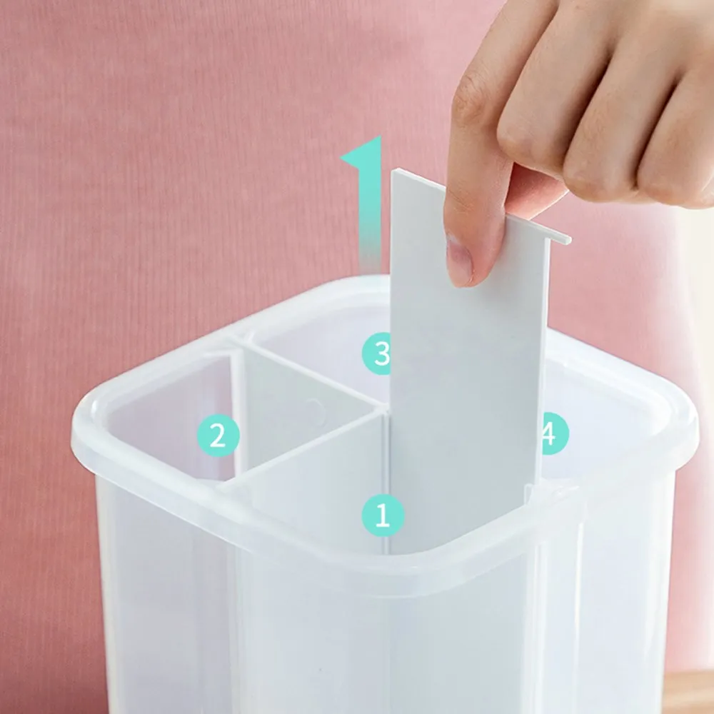 Wonderlife multi-grain storage container with cereal storage compartments  kitchen barrel  grain storage box