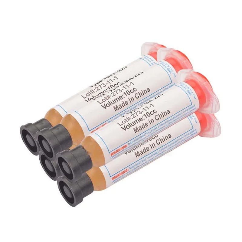 5 шт./компл. низкая кислотность SMD Пайка флюс смазка SMT IC 10cc RMA-223 припой для ремонта PCB WWO66 сварочные ФЛЮСЫ