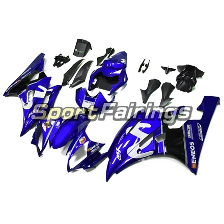 Compete Обтекатели для Yamaha YZF R6 2006 2007 Кузов ABS пластик Cowlings YZF-600 06 07 рамы кузова впрыска синие черные панели - Цвет: As Pictures Shown