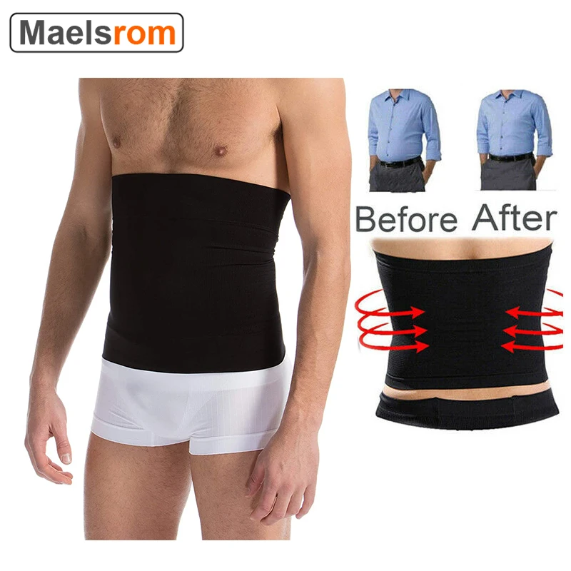 Men Slimming Waist Trimmer Belt, Hot Corset Beer Belly Fat Cellulite Burner Tummy Control Stomach Girdle Body Shaper