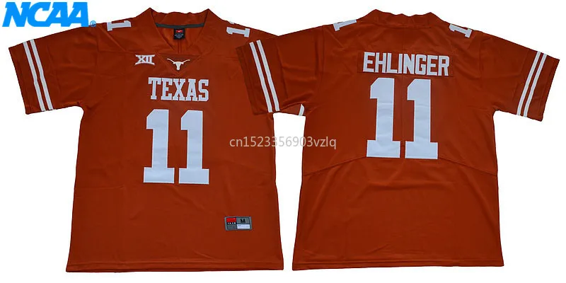 Новое поступление, высокое качество, Texas Ehlinger#11, футболка, спортивные майки, S-XXXL