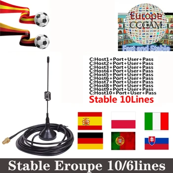 

Europe Cccams 10/6lines for 18month Spain DVB-S2 Germany Poland Portugal stable ccams for satellite tv receiver
