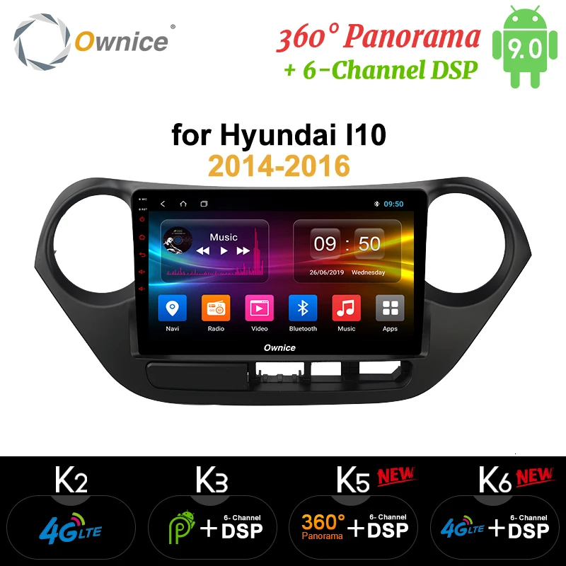 Ownice K1 K2 K3 9 дюймов Android 9,0 Автомобильный gps навигатор Радио мультимедийный плеер для HYUNDAI I10 Grand i10 rhd LHD