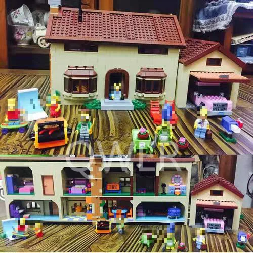Серия фильмов Симпсоны Kwik-E-Mart совместимые 71016 наборы строительные наборы Экшн фигурки модель блоки кирпичи игрушки для детей