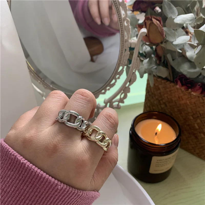 Кольца AOMU скрученные с вырезами и застежкой металлические кольца геометрические