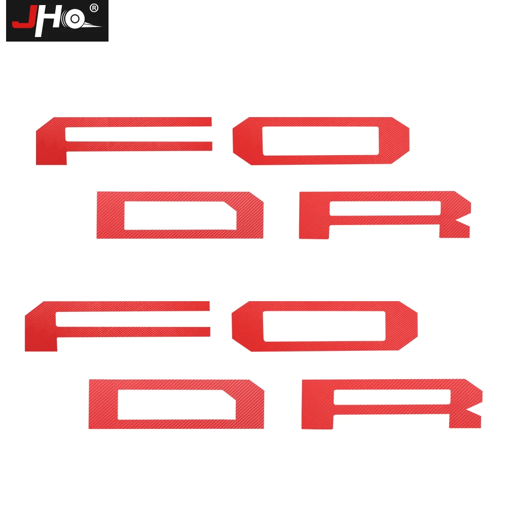 JHO Pickup Accessories Tail Hood Engine Grille Red Letters Sticker Graphics Vinyl Decal for Ford F-150 Raptor