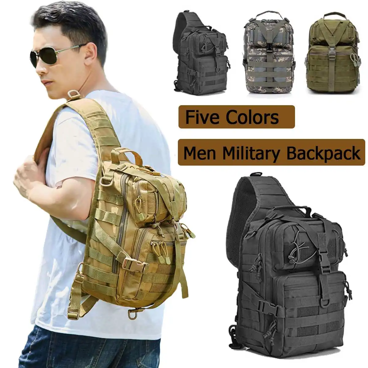 

Military Tactical Backpack Large Army 3 Day Assault Pack Waterproof Molle Bug Out Bag Rucksacks Outdoor Hiking Camping Hunting