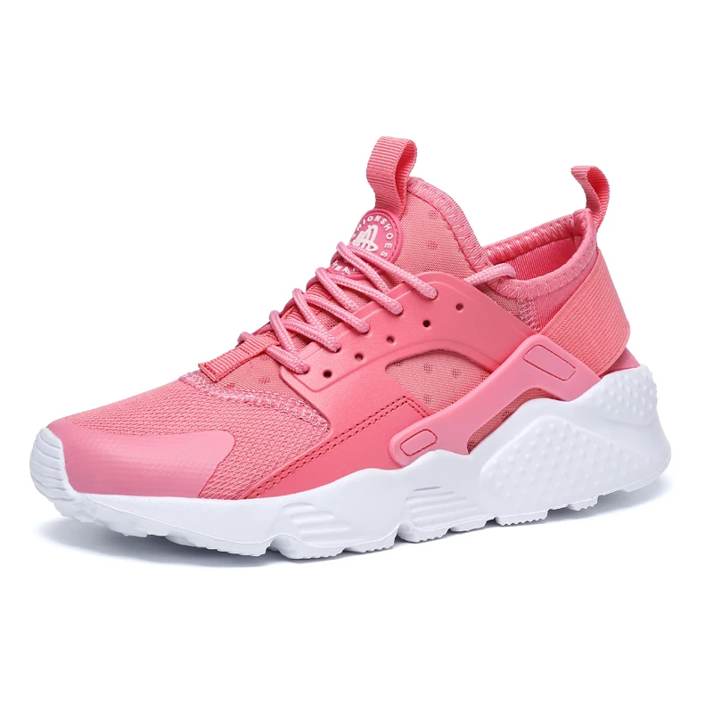 pink sneakers Суперлегкая обувь; женские кроссовки с дышащей сеткой; Уличная обувь; Цвет черный, белый; женская повседневная обувь; обувь на плоской подошве; спортивная обувь; большие размеры 36-43 - Цвет: pink sneakers