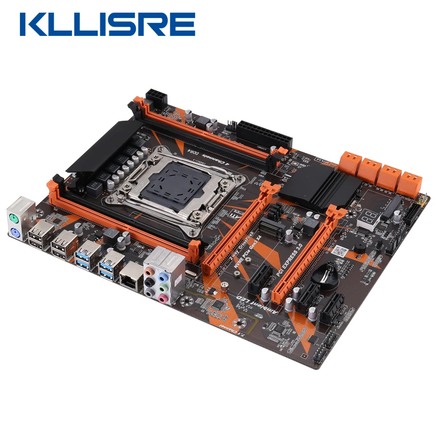 Kllisre X99 D4 материнская плата комбо с Xeon E5 2678 V3 LGA2011 3 CPU 2шт X 8 ГБ = 16 Гб 2666 МГц DDR4