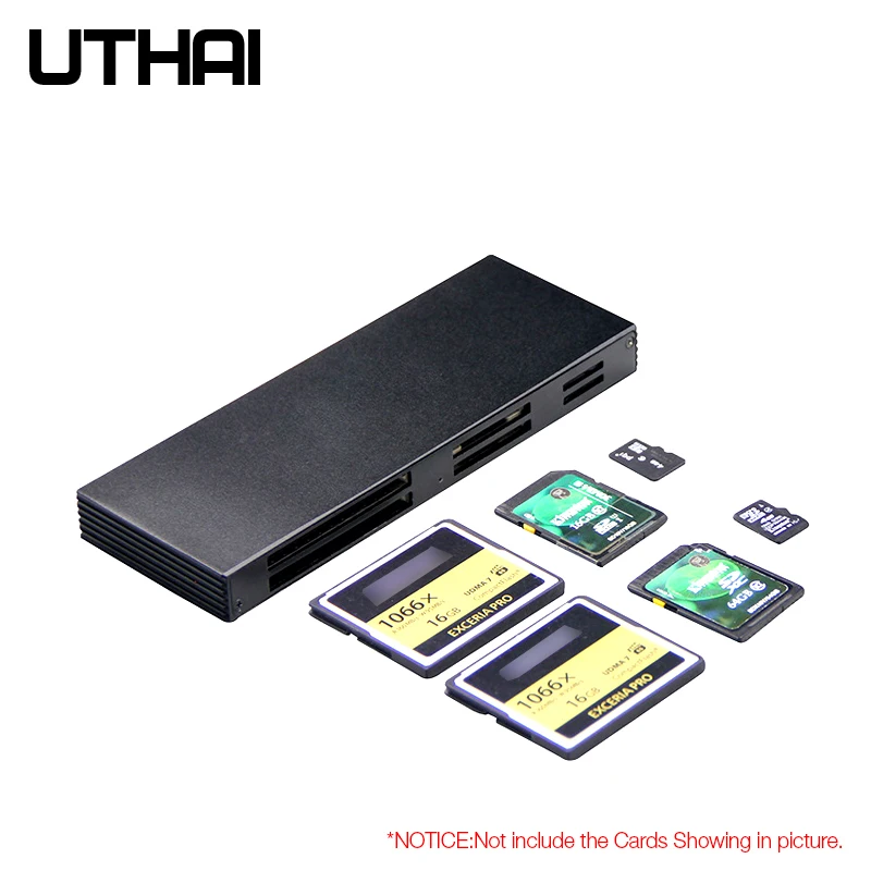 Утхай G21 USB3.0 2 x CF+ SD+ TF мульти кард-ридер одновременно высокое Скорость CF/SD Card Reader Адаптер для SLR Камера Spport 512G/256G