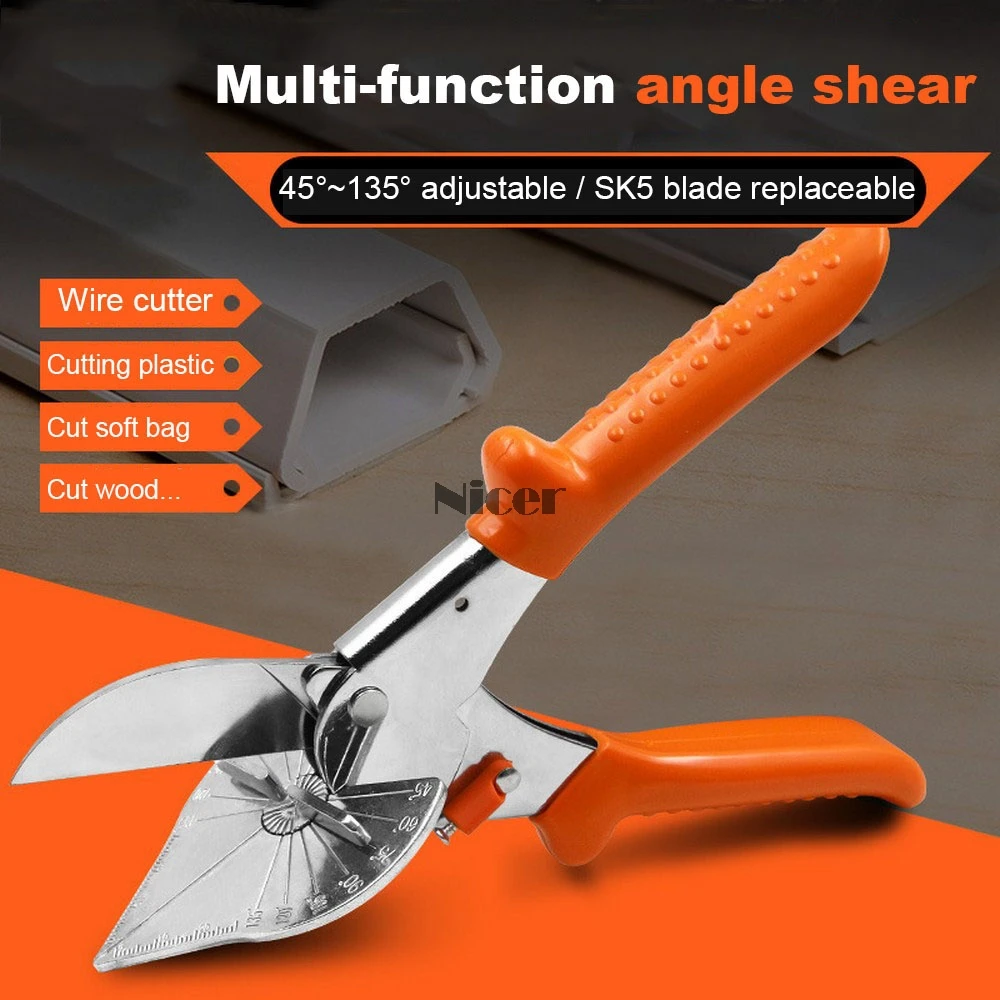 

45-135 Degree Multi Angle Mitre Siding Wire Duct Cutter PVC PE Plastic Pipe Hose Scissor Cut Housework home decor Plumbing Tool