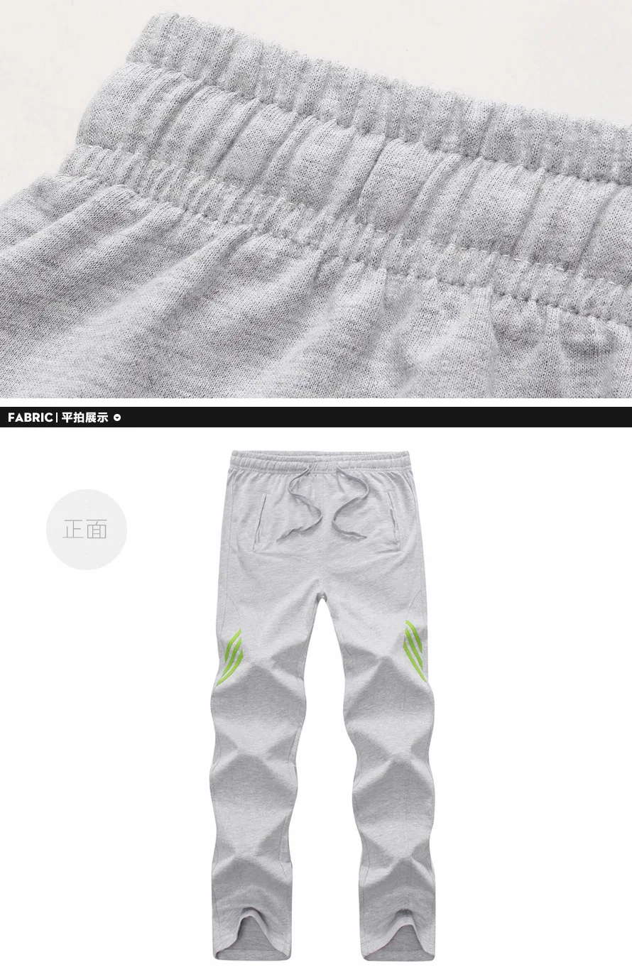 Autumn Athletic Pants Men Casual Long Pants Teenager Straight-Cut Loose-Fit Cotton Elastic Sweatpants Fashion K355