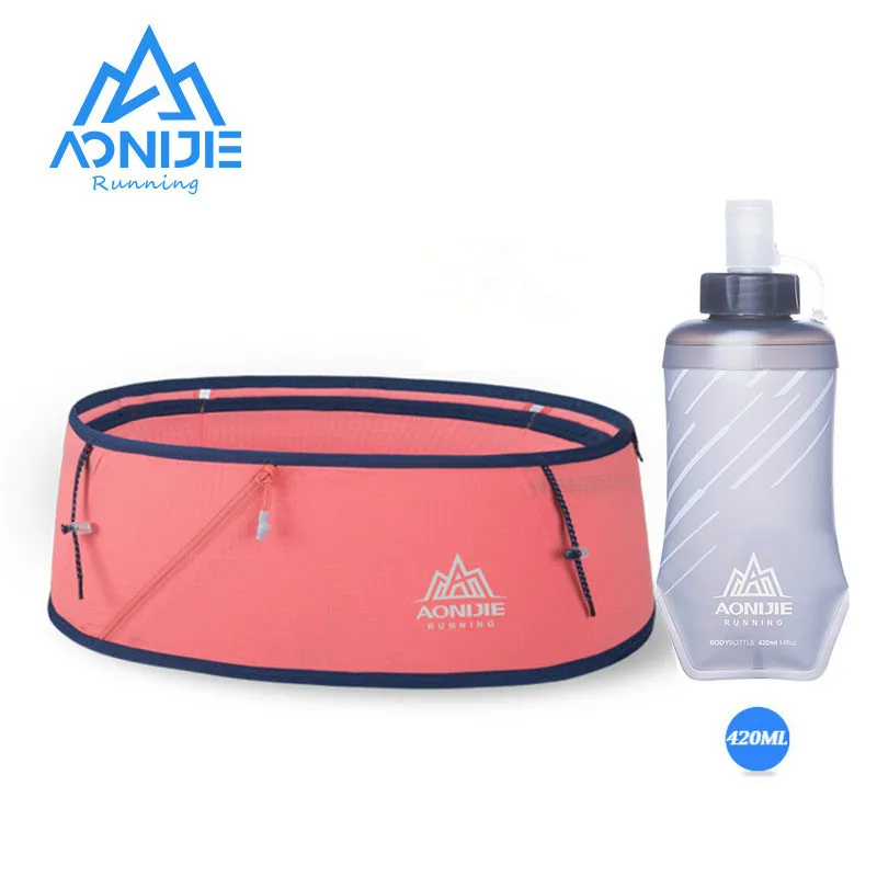 

AONIJIE W8101 Hydration Running Belt Waist Pack Travel Money Bag Trail Marathon Gym Workout Fitness Mobile Phone Holder 420ml