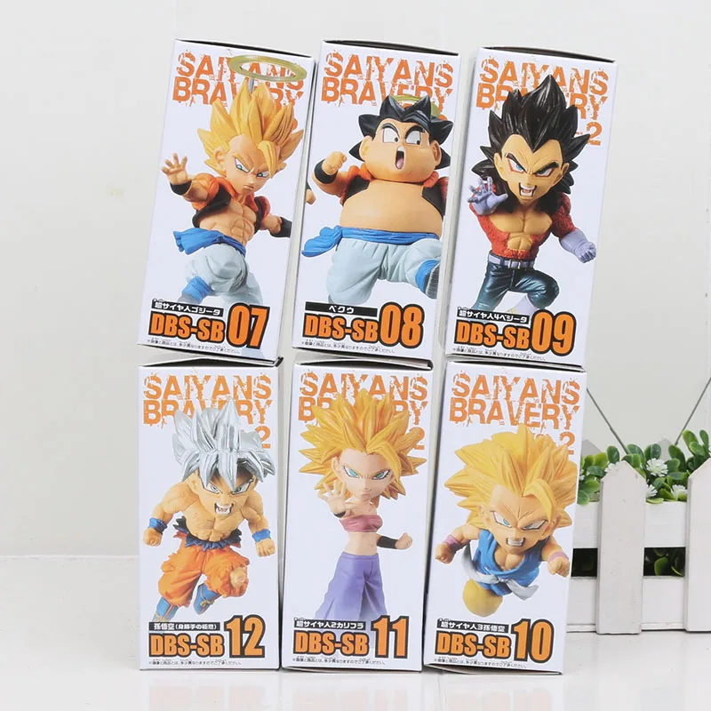 9 with box 6 шт./компл. 5-7 см Dragon Ball Z Фос Сон Гоку Сын Гохан Вегета пикколо Kuririn Мастер Роши ПВХ, Коллекционная модель, футболка с рисунком персонажей игры «подарки - Цвет: 9 with box
