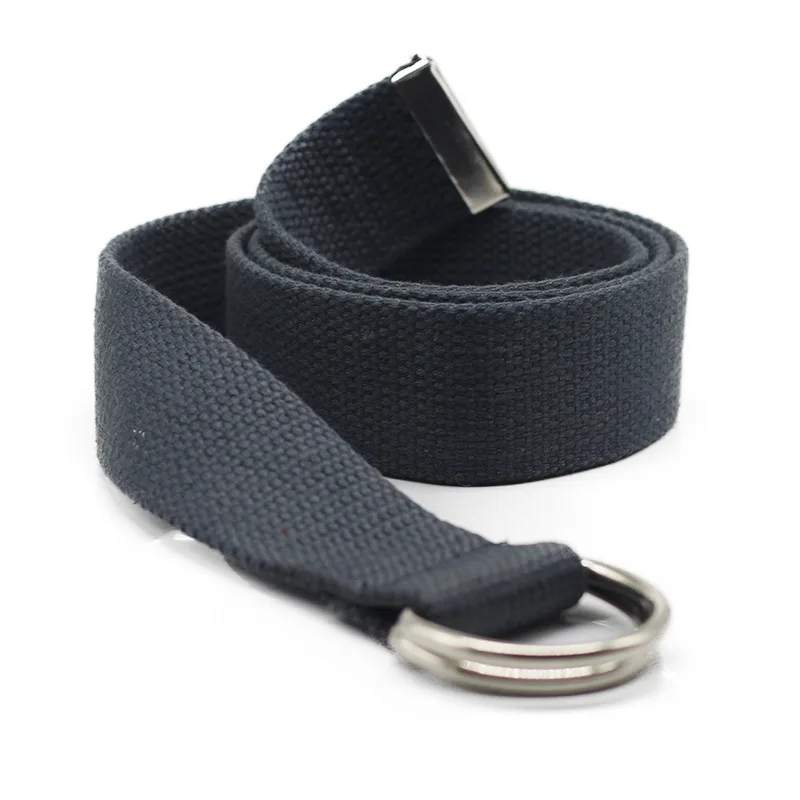 D-Deep Gray Модный пояс на талию с буквенным принтом для мальчиков и девочек, модный тканевый разноцветный пояс на талию, крутой женский ремень на талию, круглая застежка - Цвет: D-Deep Gray