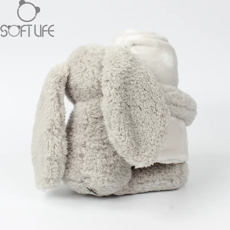 

Plush Toy Rabbit Doll Baby Quilt Blankets Children Pacify Rabbit Air Conditioner Cartoon Doll Made in China Gift