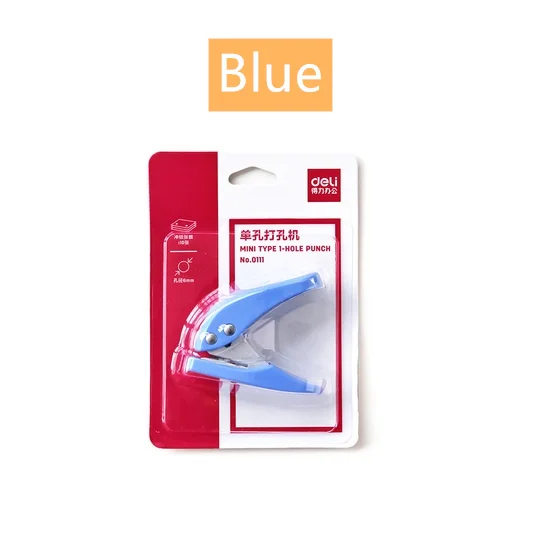 Blue Мини Тип 1 Дырокол бумажный дырокол 6 мм дырокол для скрапбукинга канцелярские принадлежности для офиса аксессуары для переплета школьные принадлежности A6749 - Цвет: Blue