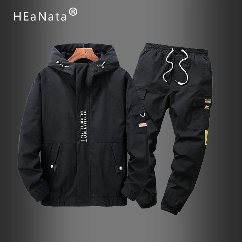 Зимний спортивный костюм на молнии мужской комплект из 2 предметов Мужская