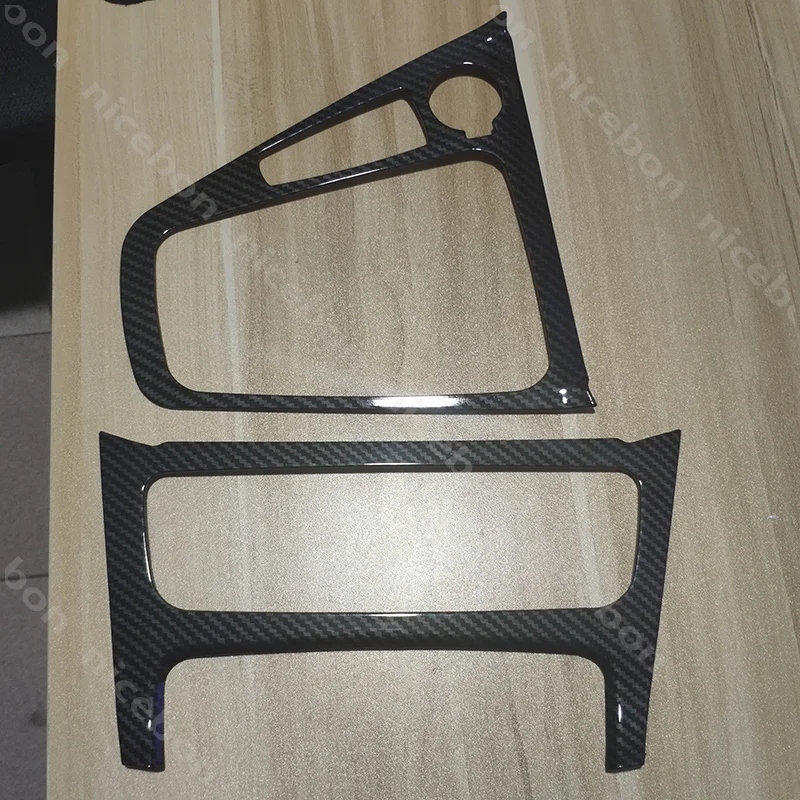Подходит для ForFord Focus RS ST углеродное волокно цвет A/C внутренняя Панельная Накладка для коробки передач 2 шт