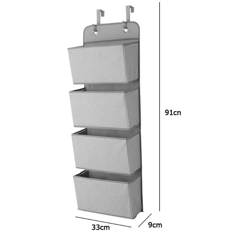 4 Pockets Wardrobe Hanging Storage Bag Interlayer Drawer Type Clothes Hangers Holder Portable Organizer Hanging Closet Organizer