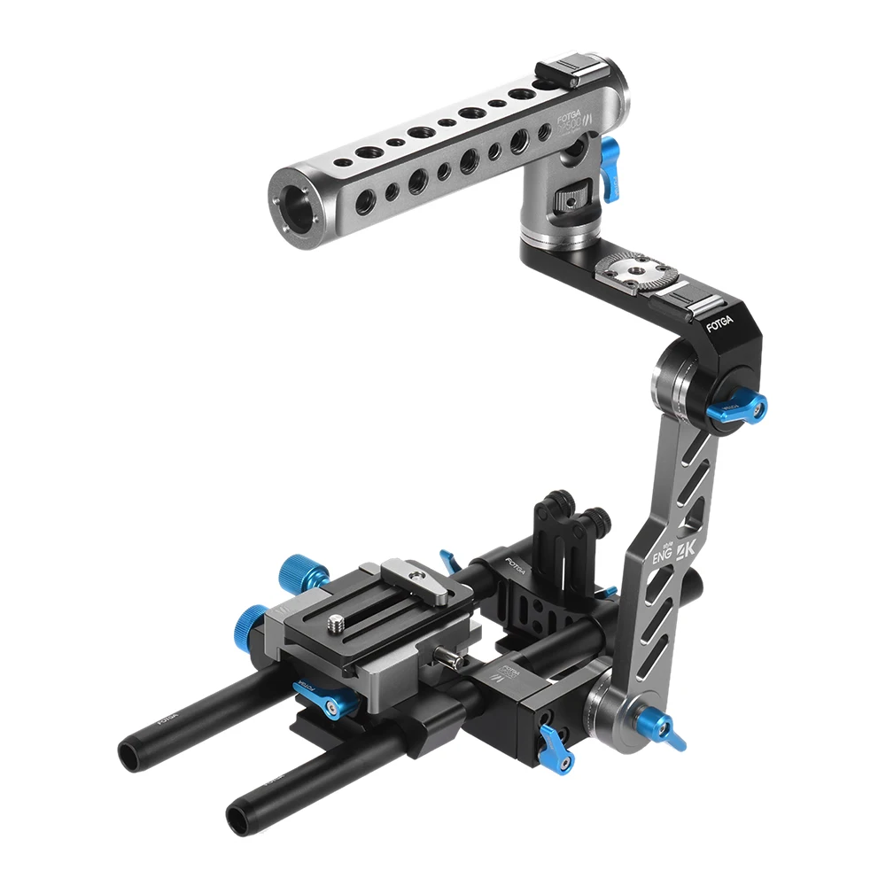 FOTGA DP500III 2 в 1 Rosette ENG ручка клетка в том числе Наплечная Подушка опорная пластина стержень рельс видео стабилизатор пленка делая систему комплект