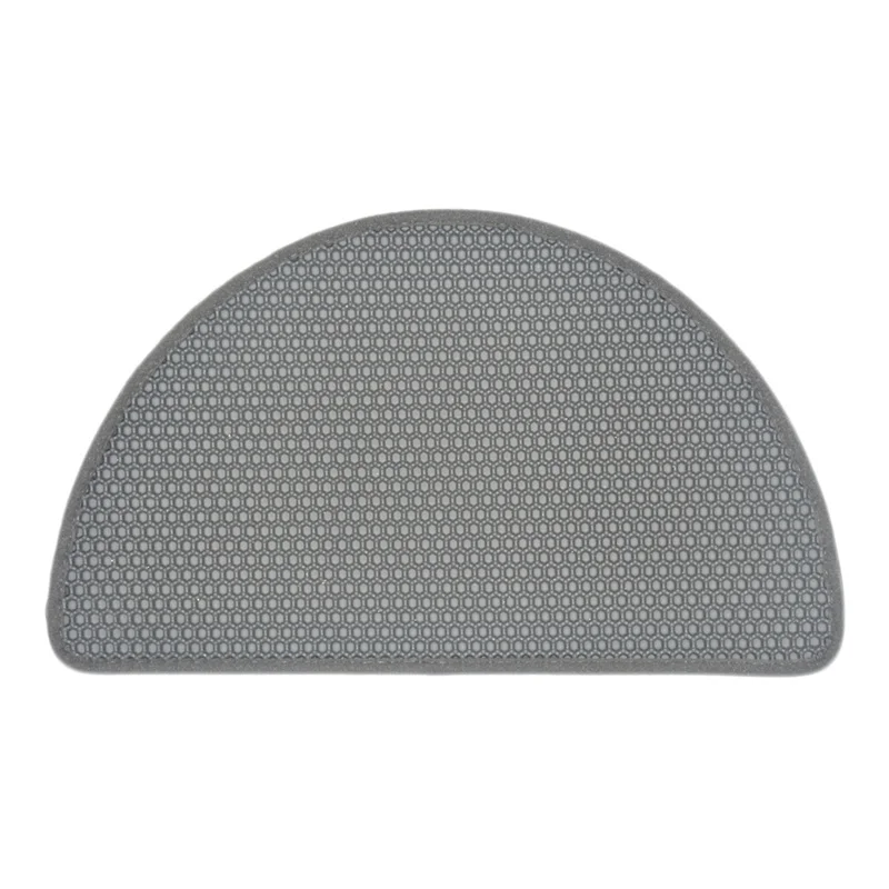 New Cat Litter Mat Semicircle EVA Double-Layer Cat Litter Trapper Mats with Waterproof Bottom Layer Anti Splash Cat Bed