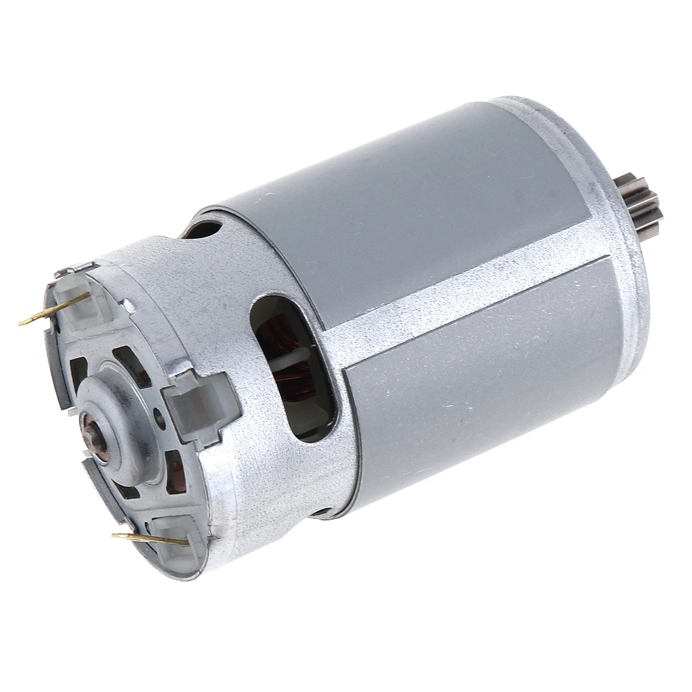 Portable RS550 12V 19500 RPM DC Motor with Single Speed 9 Teeth and High Torque Gear Box for Electric Drill / Screwdriver