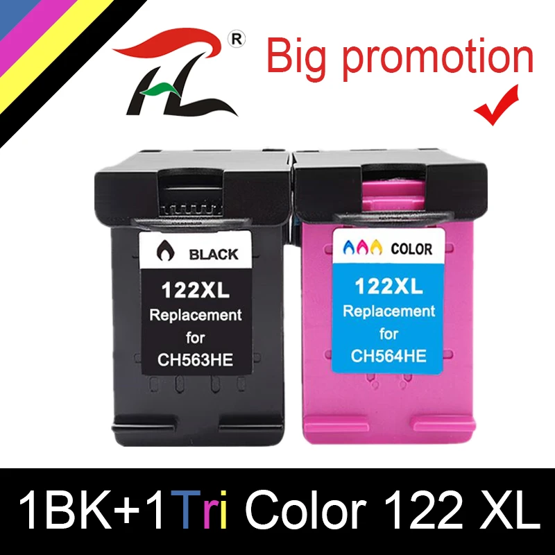 Картридж чернильный совместимый с YLC 122XL для HP 122 hp Deskjet 1000 1050 2000 2050s 3000 3050A 3052A 3054 1010