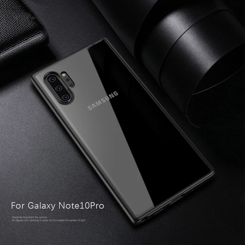 

For Samsung Galaxy Note 10 Plus Case Note 10 Cover Ultra Slim Clear Plastic+Silicone Hybrid Phone Case for Galaxy S10 Plus S10E