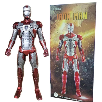 

31CM Iron Man MK5 Action Figure Toys 1/6 Scale Painted Anime Crazy Toys Iron Man Mark V Toy Collectible Model Doll figma Gifts