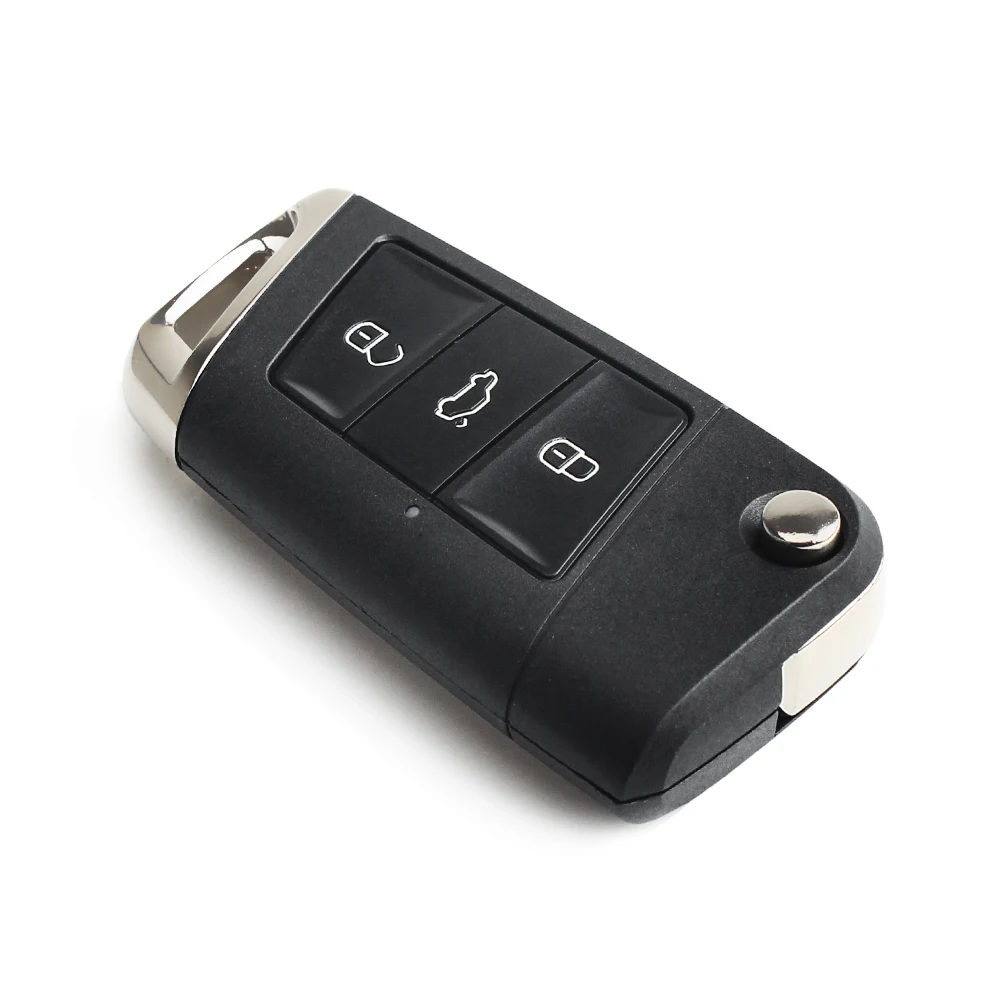 KEYYOU модифицированный 3 кнопки дистанционного ключа оболочки флип складной Автомобильный ключ чехол для VW Golf 4 5 Passat b5 b6 polo Touran для сиденья Skoda