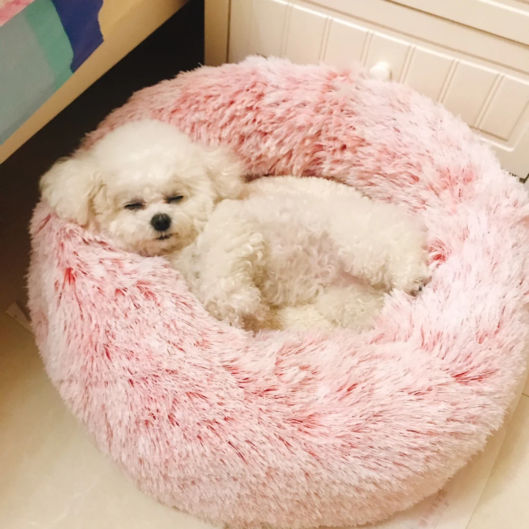 Pet Dog Bed Warm Fleece Round Dog Kennel House Long Plush Pets Dog Beds For Medium Large Dogs Cats Soft Sofa Cushion Mats #25 Pet Dog Bed Warm Fleece Round Dog Kennel House Long Plush Pets Dog Beds For Medium Large Dogs Cats Soft Sofa Cushion Mats #25