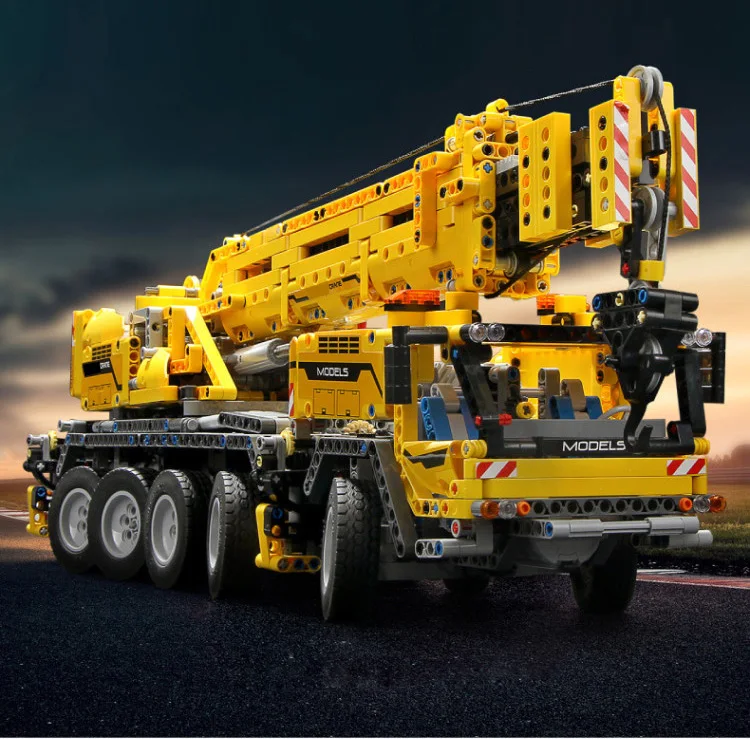 Technic APP двигатель мощность мобильный кран Mk II модель автомобиля 42009 строительные блоки кирпичи игрушки Детские подарки Совместимость MOC 0853