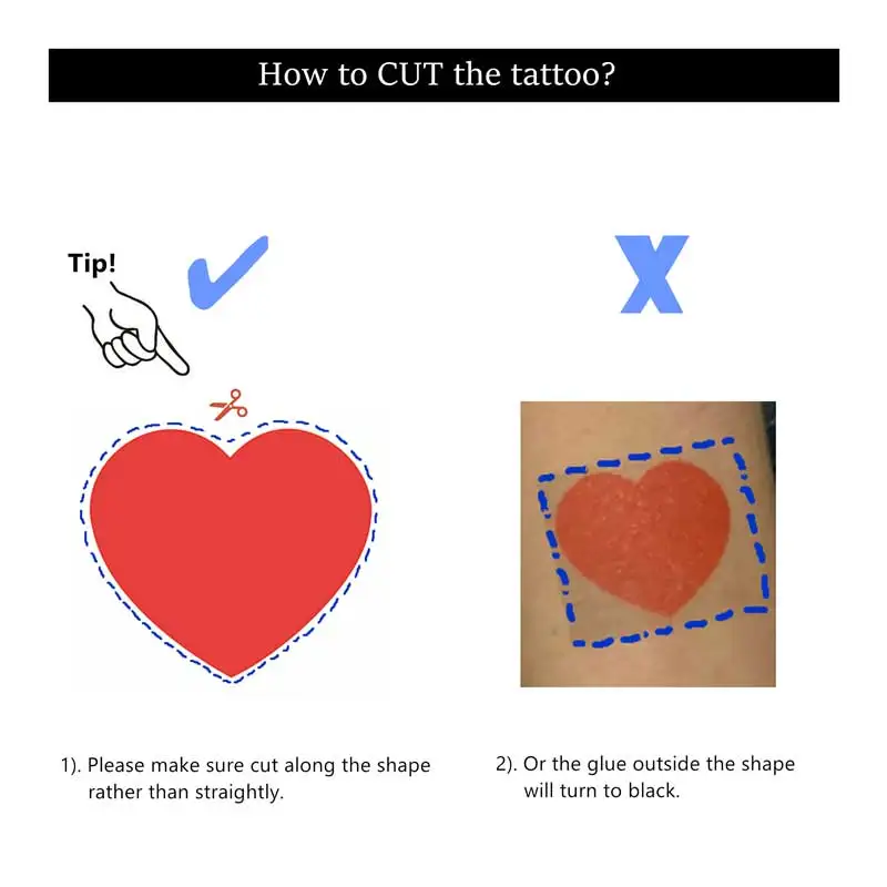 Customizable Temporary Fake Tattoo Stickers for Events
