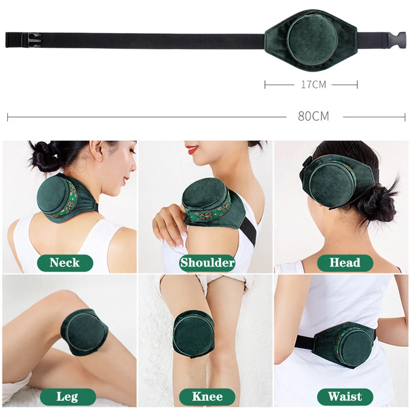 Skin-friendly Cotton Smokeless Moxibustion Bag Moxa Burner Copper Box Warm Acupuncture Heating Therapy Body Acupoint Massage moxibustion box