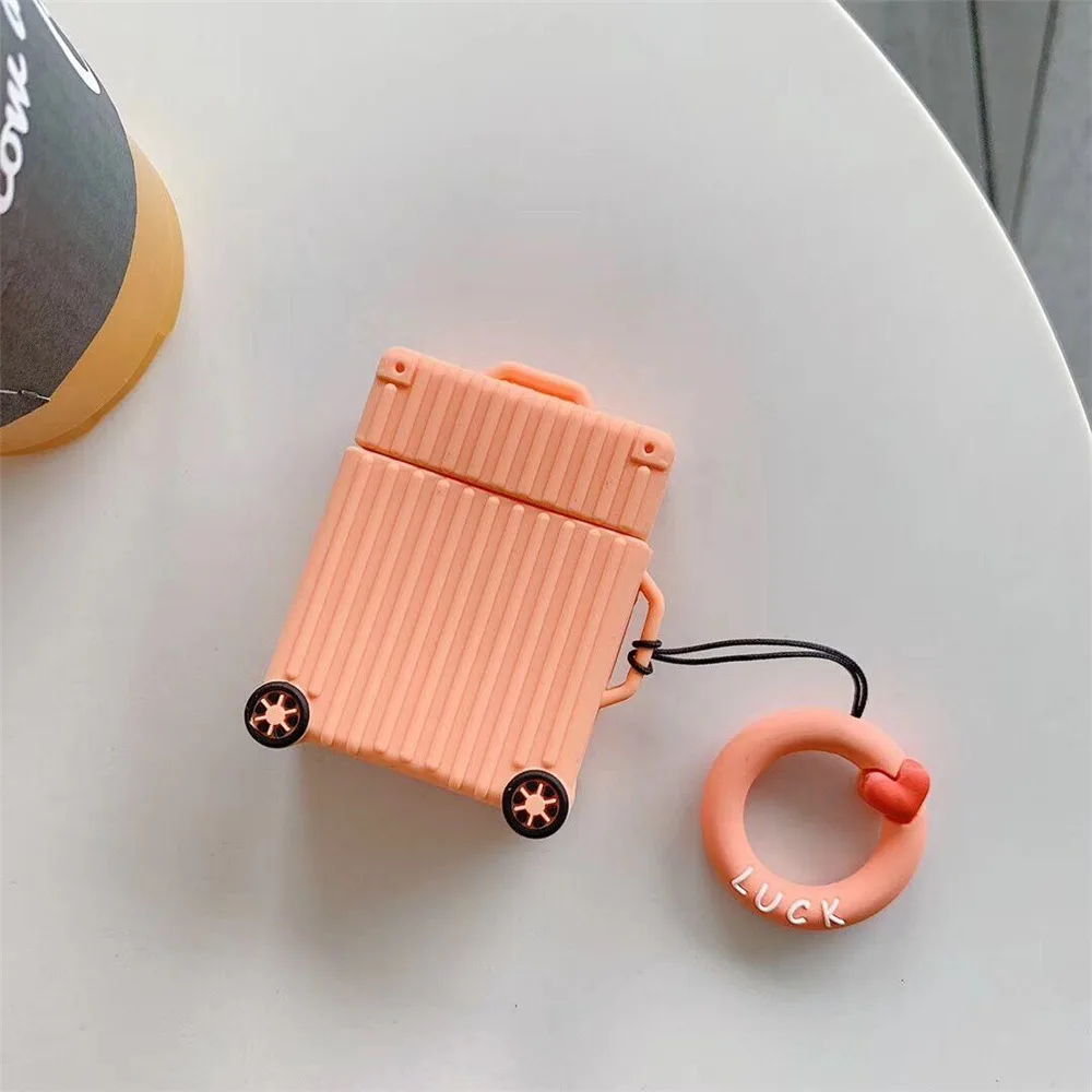 904006 Q UNCLE прямоугольные Чехлы для Apple Airpod2 милые мини кольцевые наушники оболочка силиконовая ударостойкая гарнитура коробка сумки для Apple Airpods - Цвет: 904006