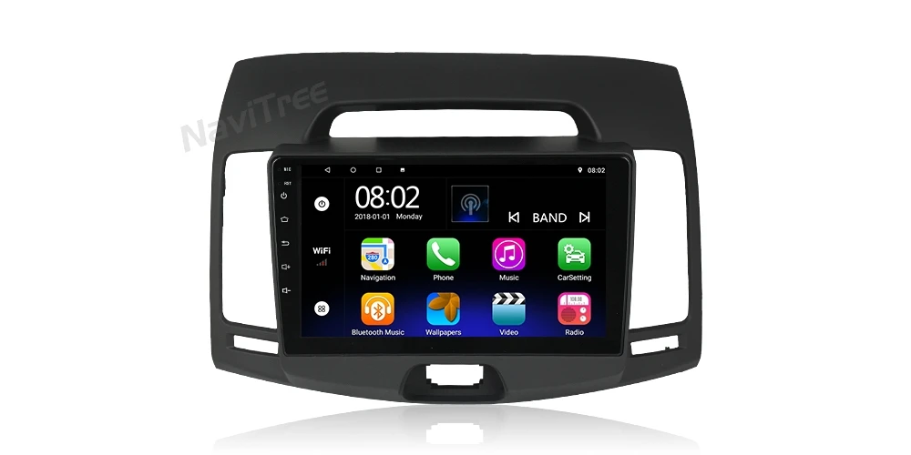 NaviTree 9 дюймов ips 2.5D T3 Android 9,0 автомобильный Радио мультимедиа для hyundai Elantra 2007 2008 2009 2010 2011 поддержка SWC wifi USB